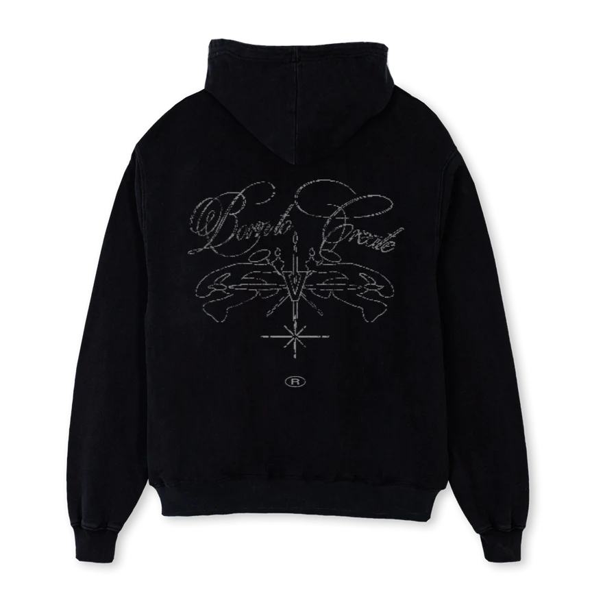 PAINT Black Oversized Zipped Hoodie. - Image 2
