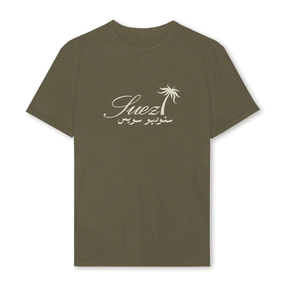PALMTREE Vintage Olive Regular Tee.