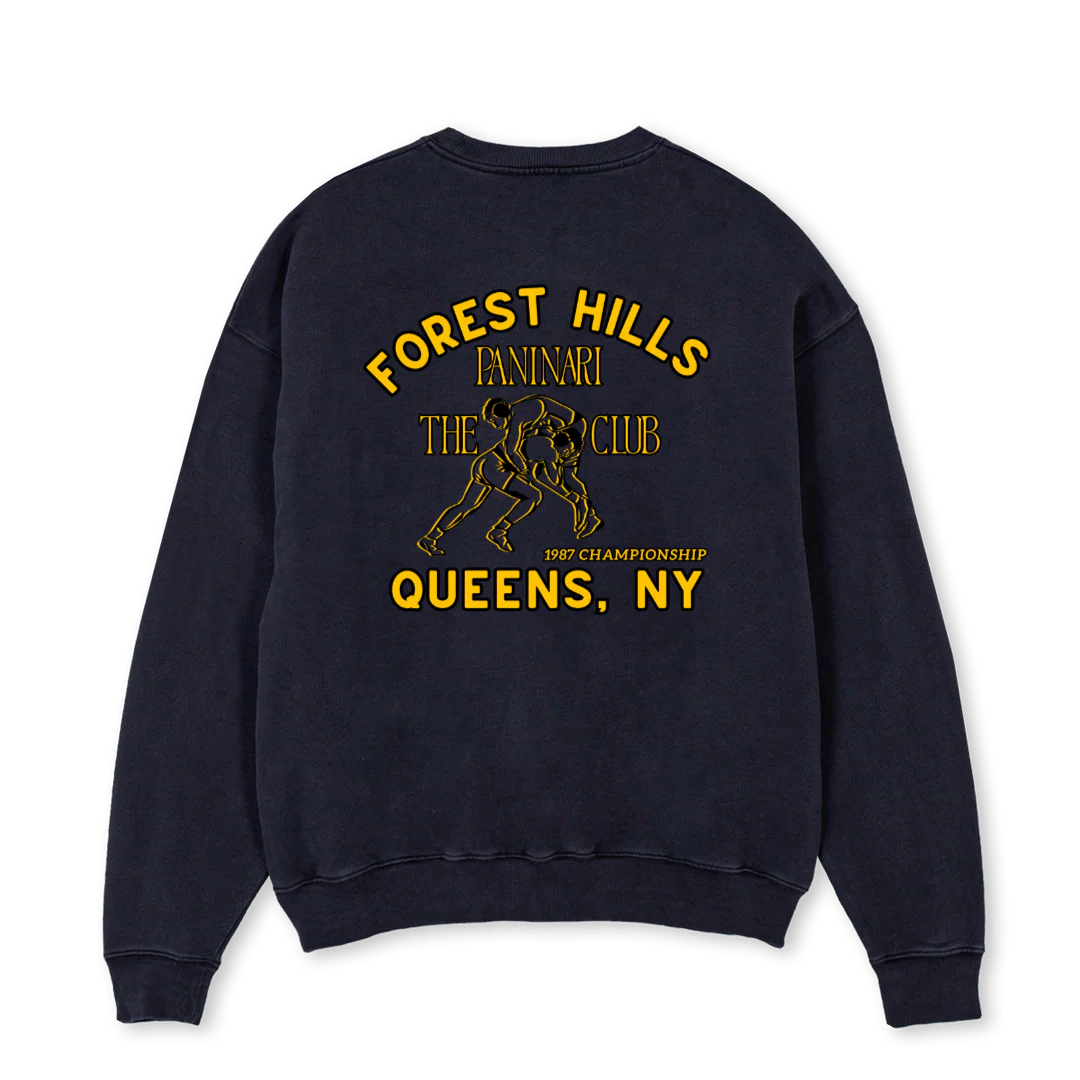 PANINARI WRESTLING Vintage Black Oversized Crewneck Sweater. - Image 2