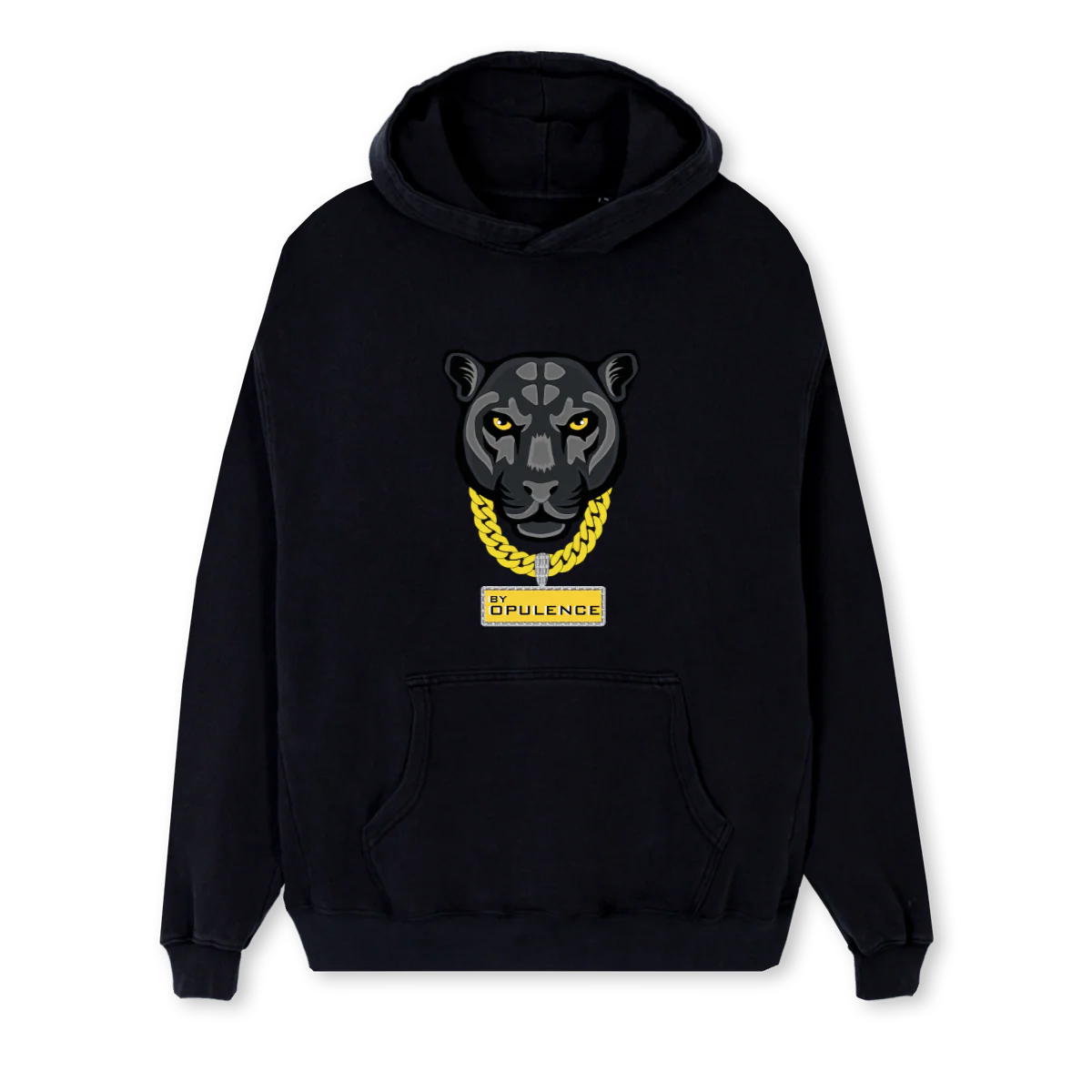 PANTHERHOOD Black Regular Hoodie.