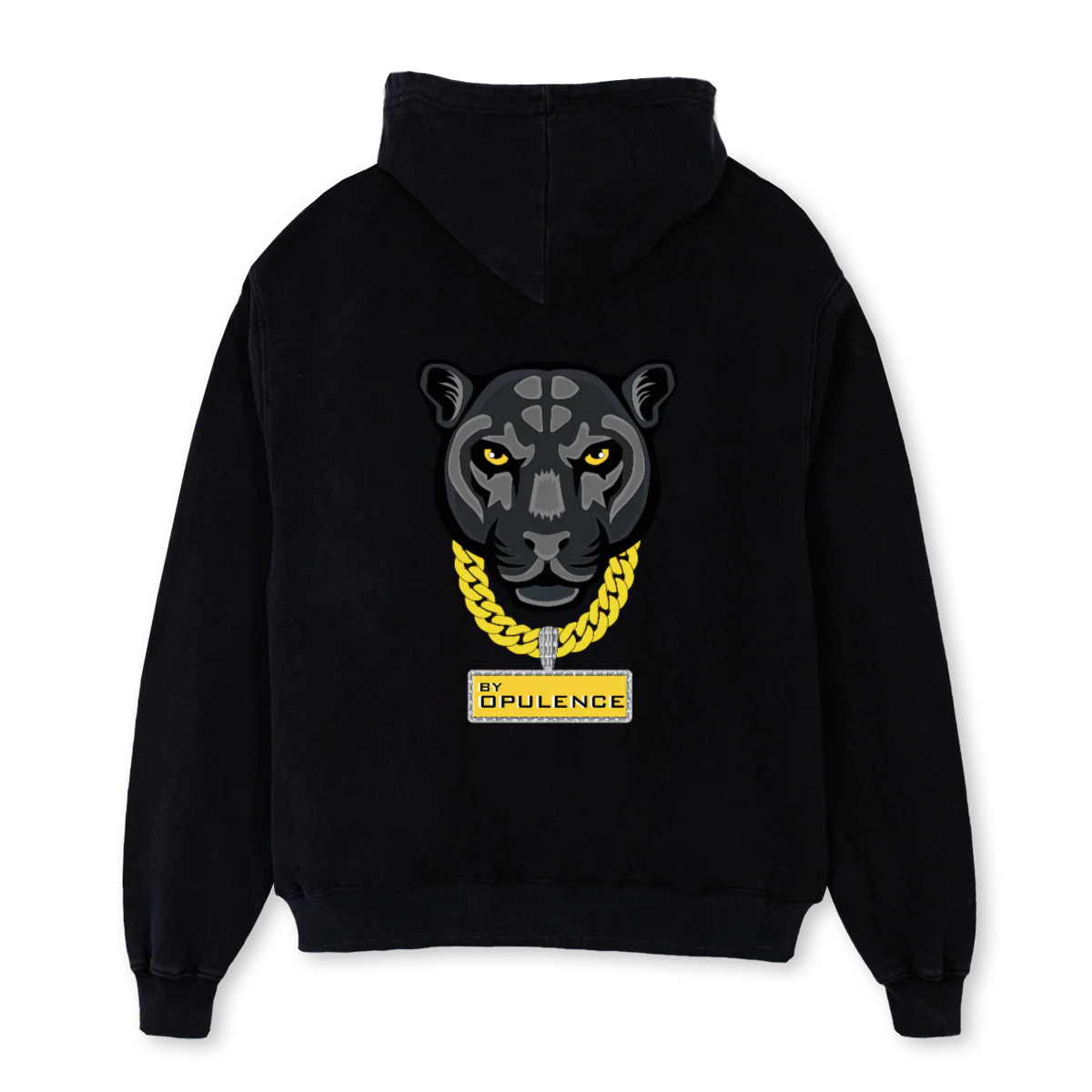 PANTHERZIP Black Oversized Zipped Hoodie. - Image 2