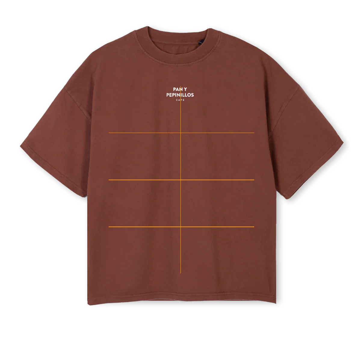 PANYPEPINILLOSII Vintage Brown Oversized Boxy Tee.