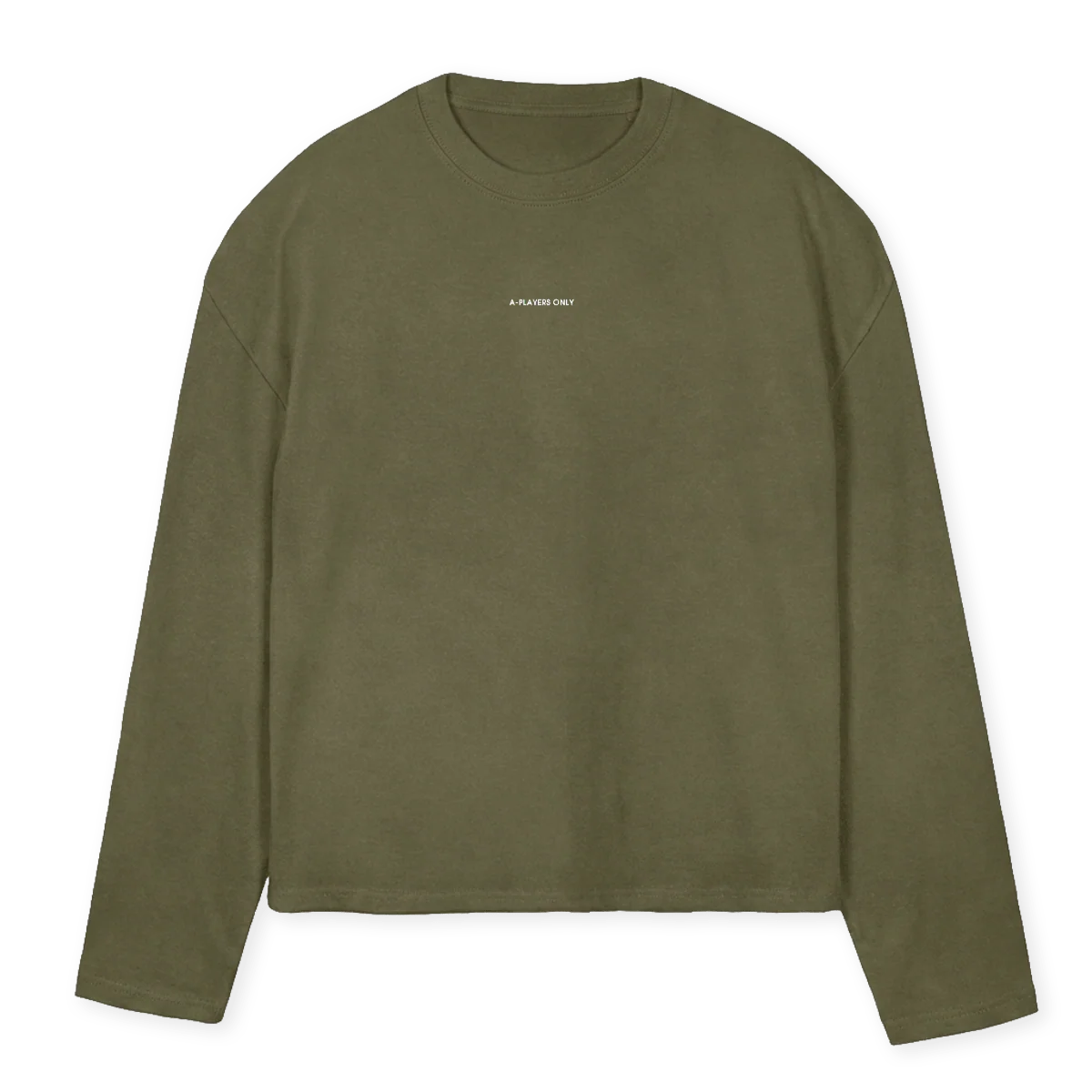 PAOLIVETEE Vintage Olive Oversized Boxy LS Tee.
