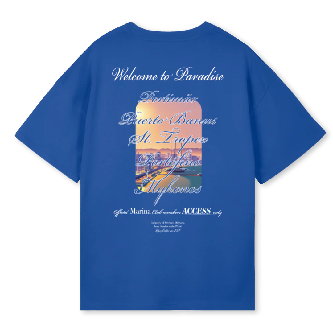 PARADISE_2 Cobalt Blue Oversized Tee. - Image 2