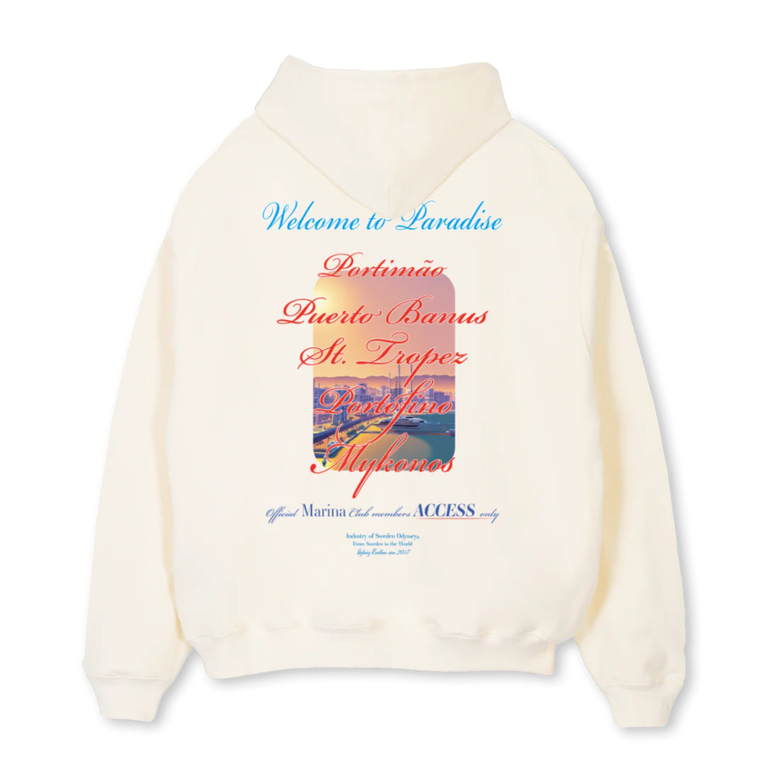 PARADISE_1 Cream Oversized Hoodie. - Image 2