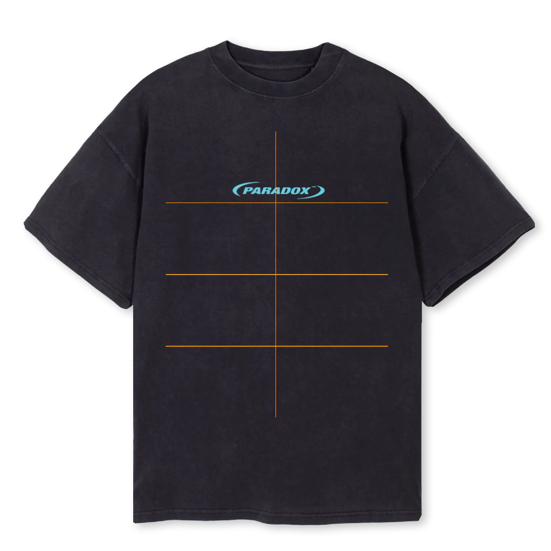 PARADOXAQUATEE Vintage Black Oversized Tee.