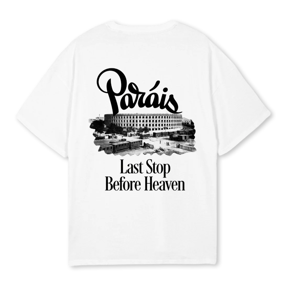 PARAIS LAST STOP White Oversized Tee. - Image 2