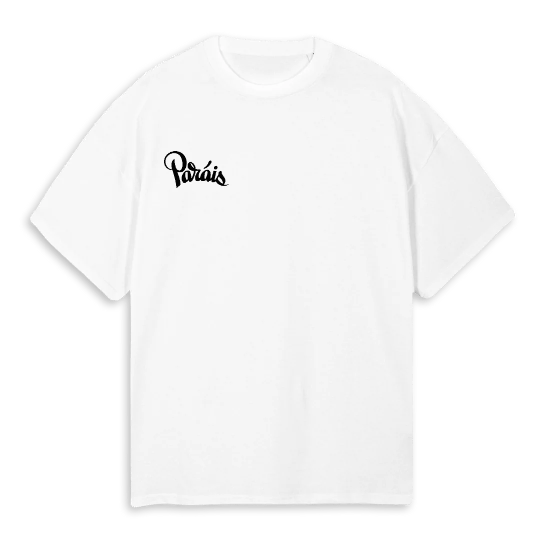 PARAIS MULTI LOGO White Oversized Tee.