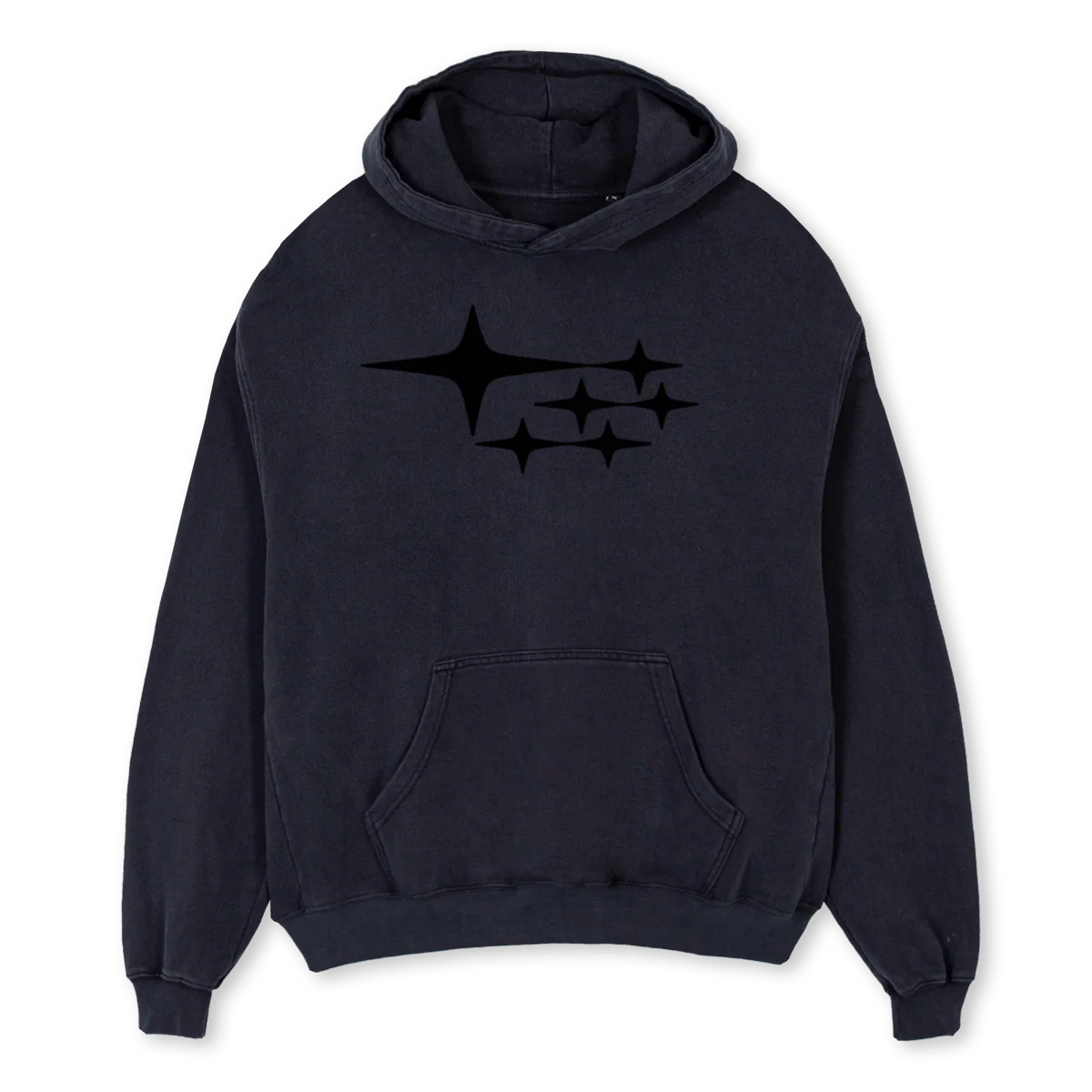 PARATXCC Vintage Black Oversized Hoodie.