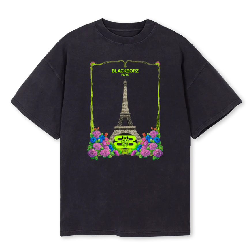 PARISS Vintage Black Oversized Tee.