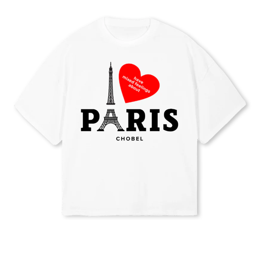 PARISTOWER White Oversized Boxy Tee.