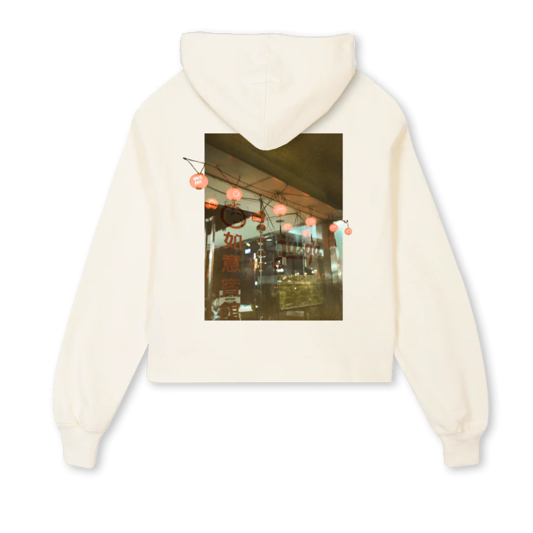 PART II Cream Cropped Hoodie. - Image 2