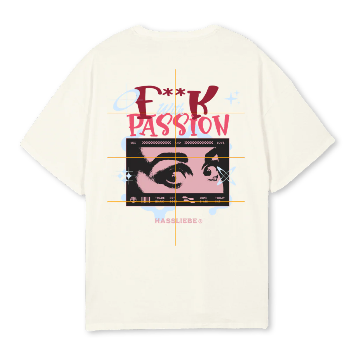 PASSION Cream Oversized Tee. - Image 2