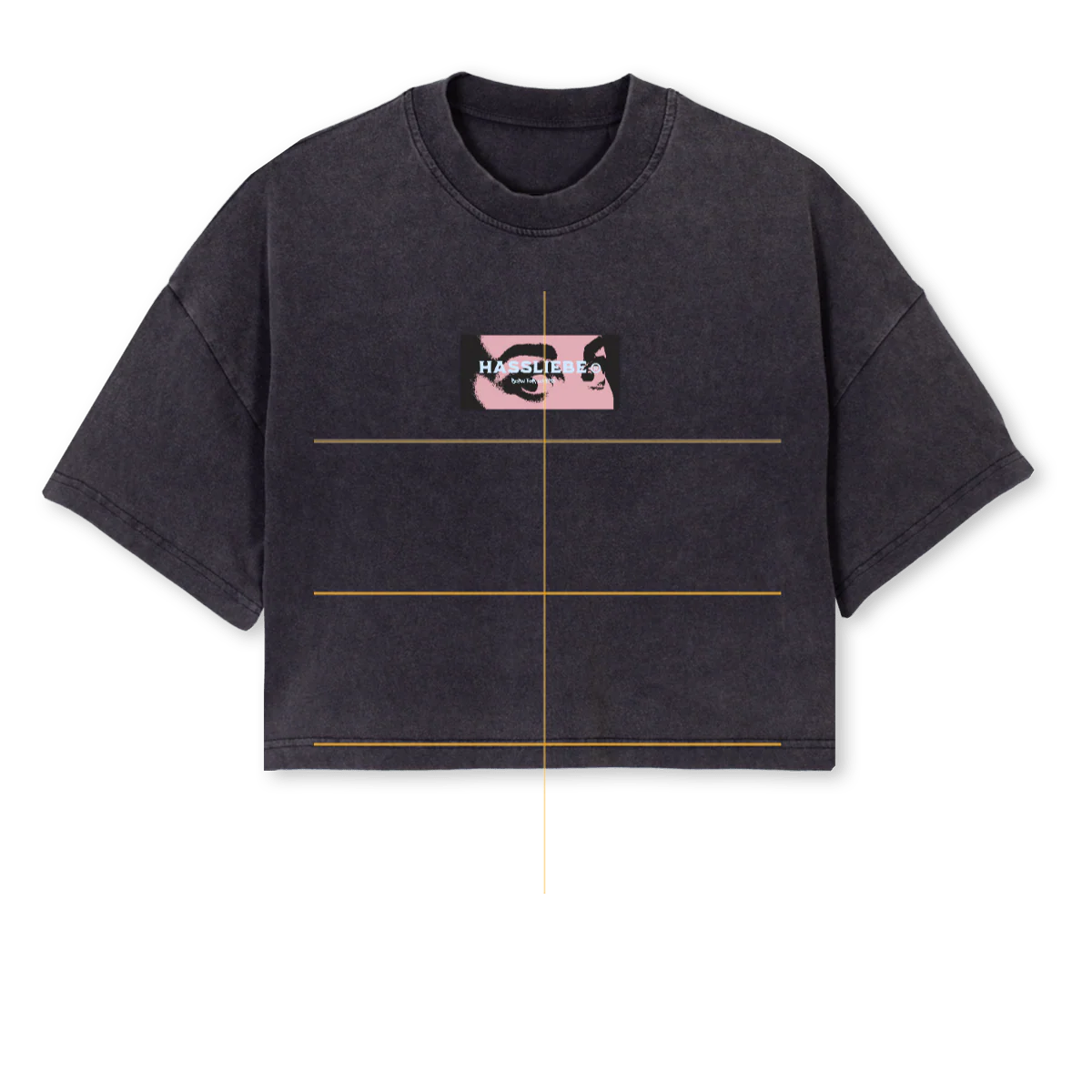 PASIONB Vintage Black Cropped Oversized Tee.