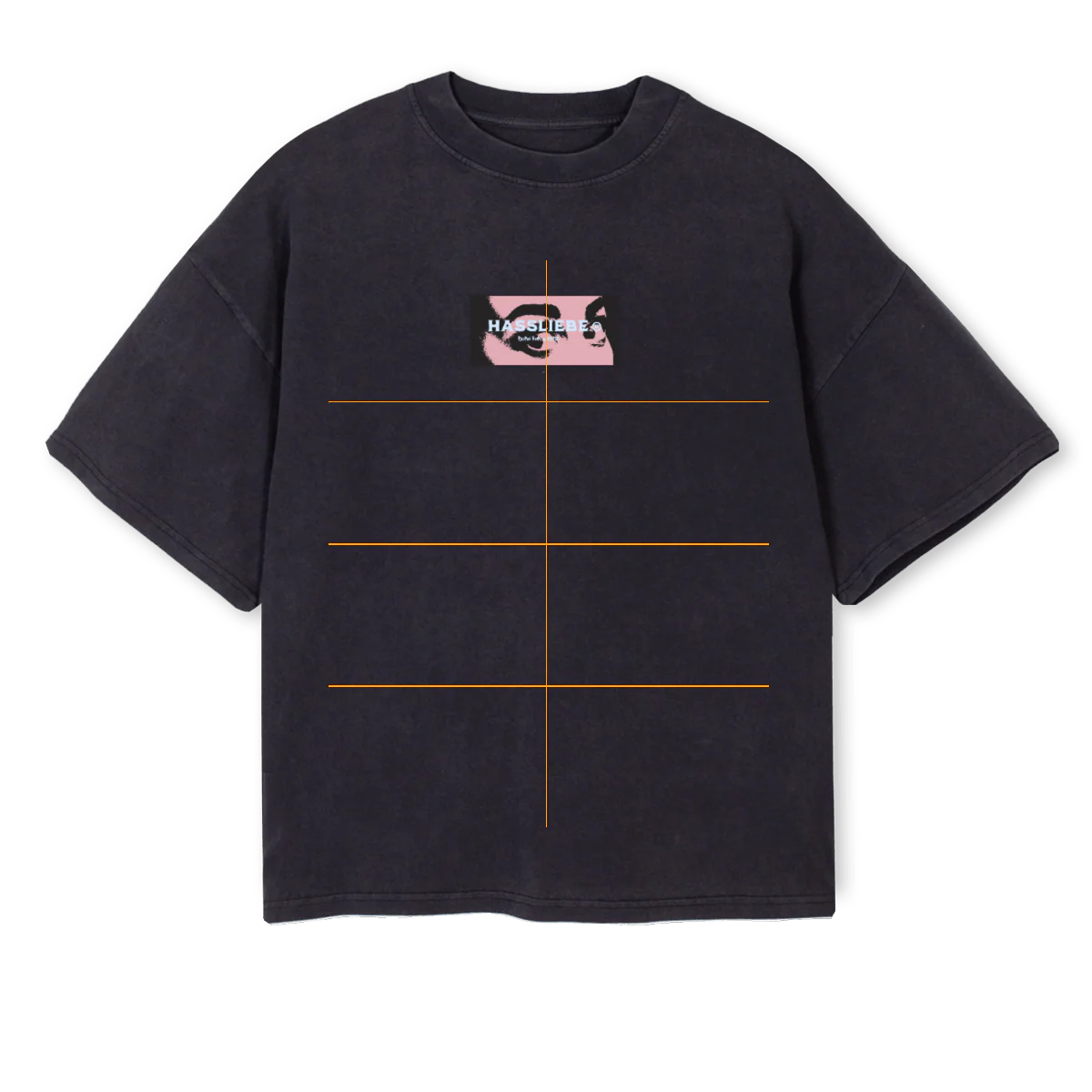 PASIONB Vintage Black Oversized Boxy Tee.