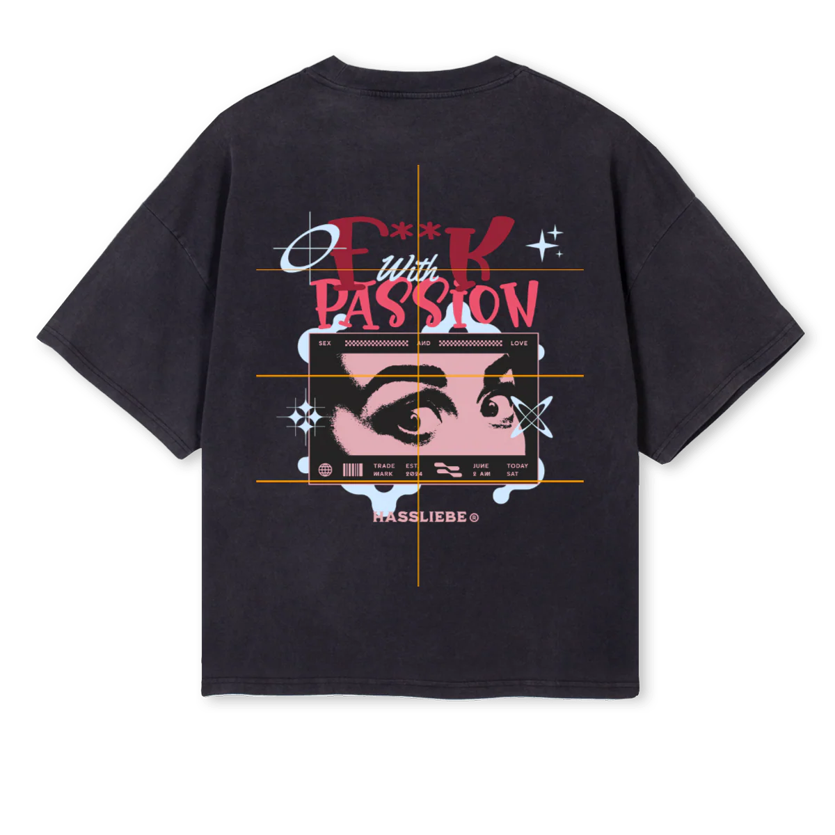 PASIONB Vintage Black Oversized Boxy Tee. - Image 2