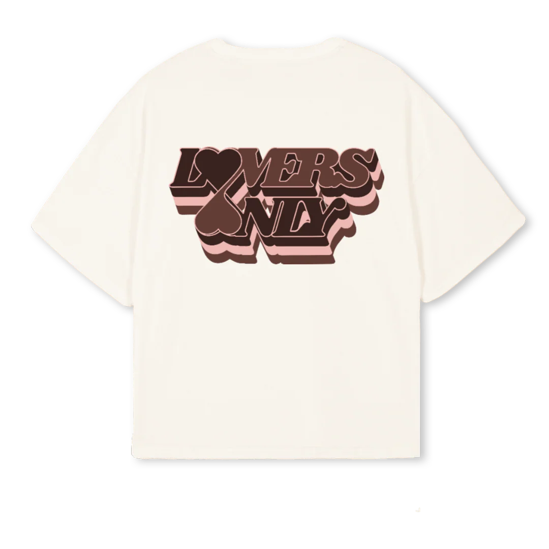 PASTELITO MARRON Vintage White Oversized Boxy Tee. - Image 2