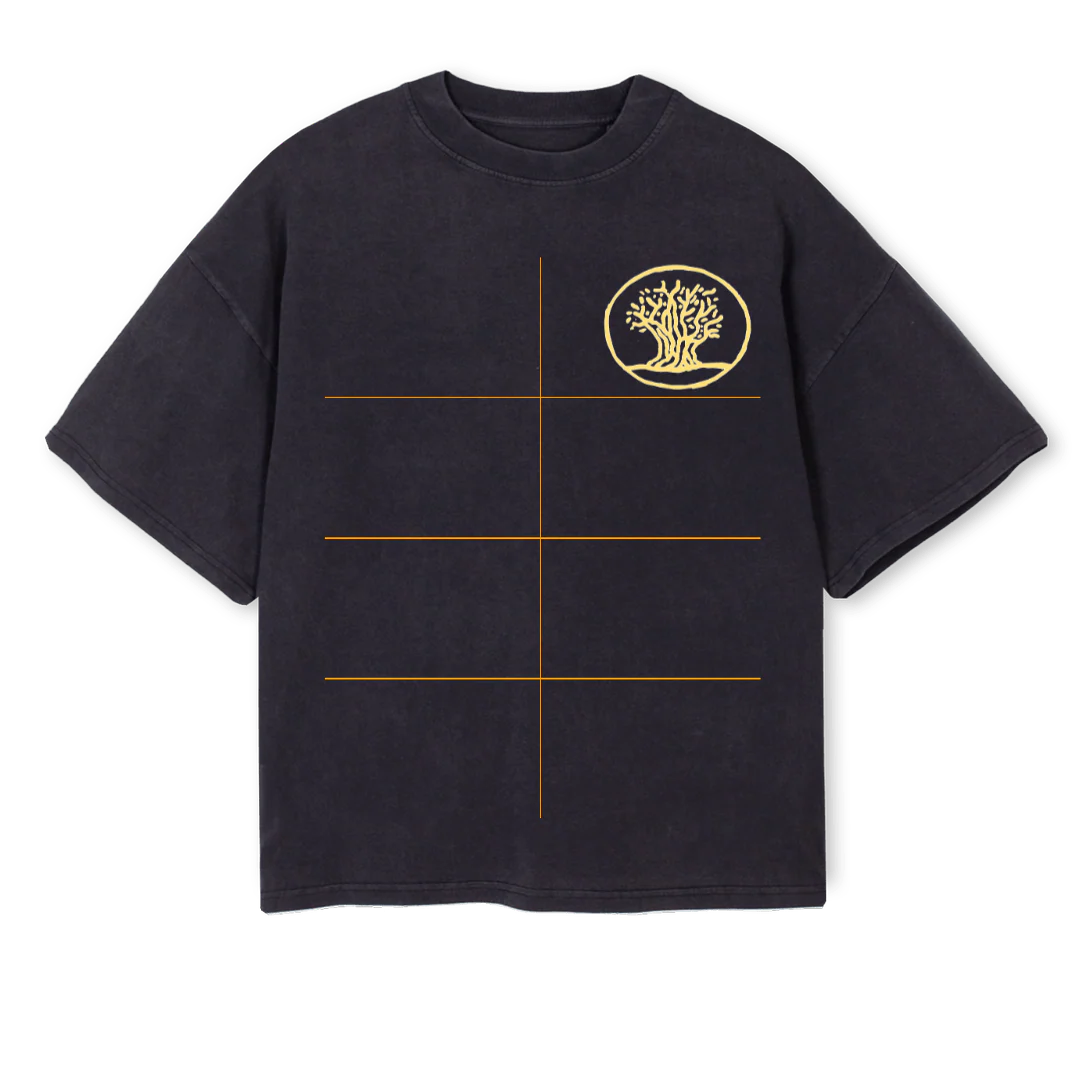 PATRIAOLIVE Vintage Black Oversized Boxy Tee.