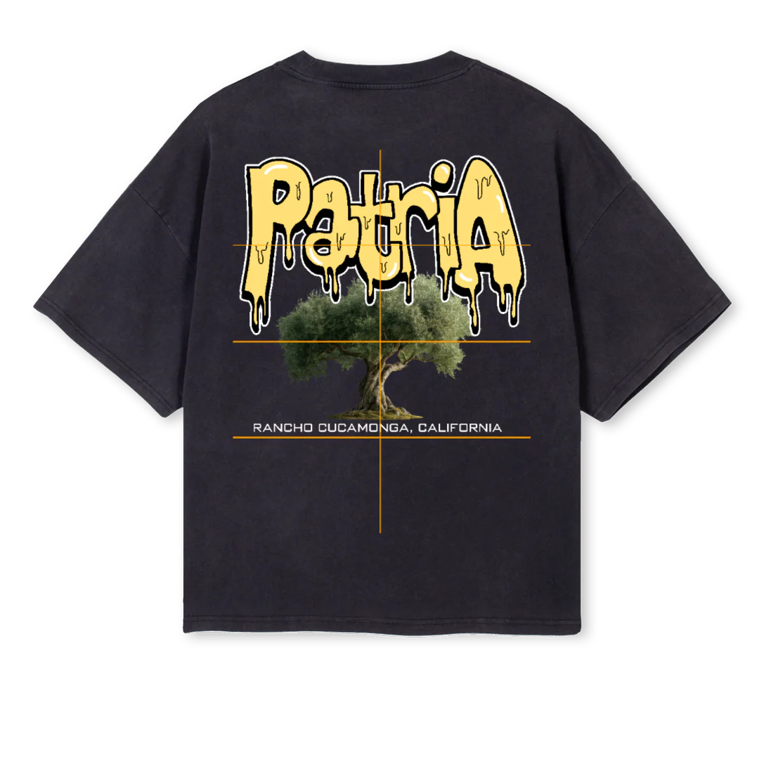 PATRIAOLIVE Vintage Black Oversized Boxy Tee. - Image 2