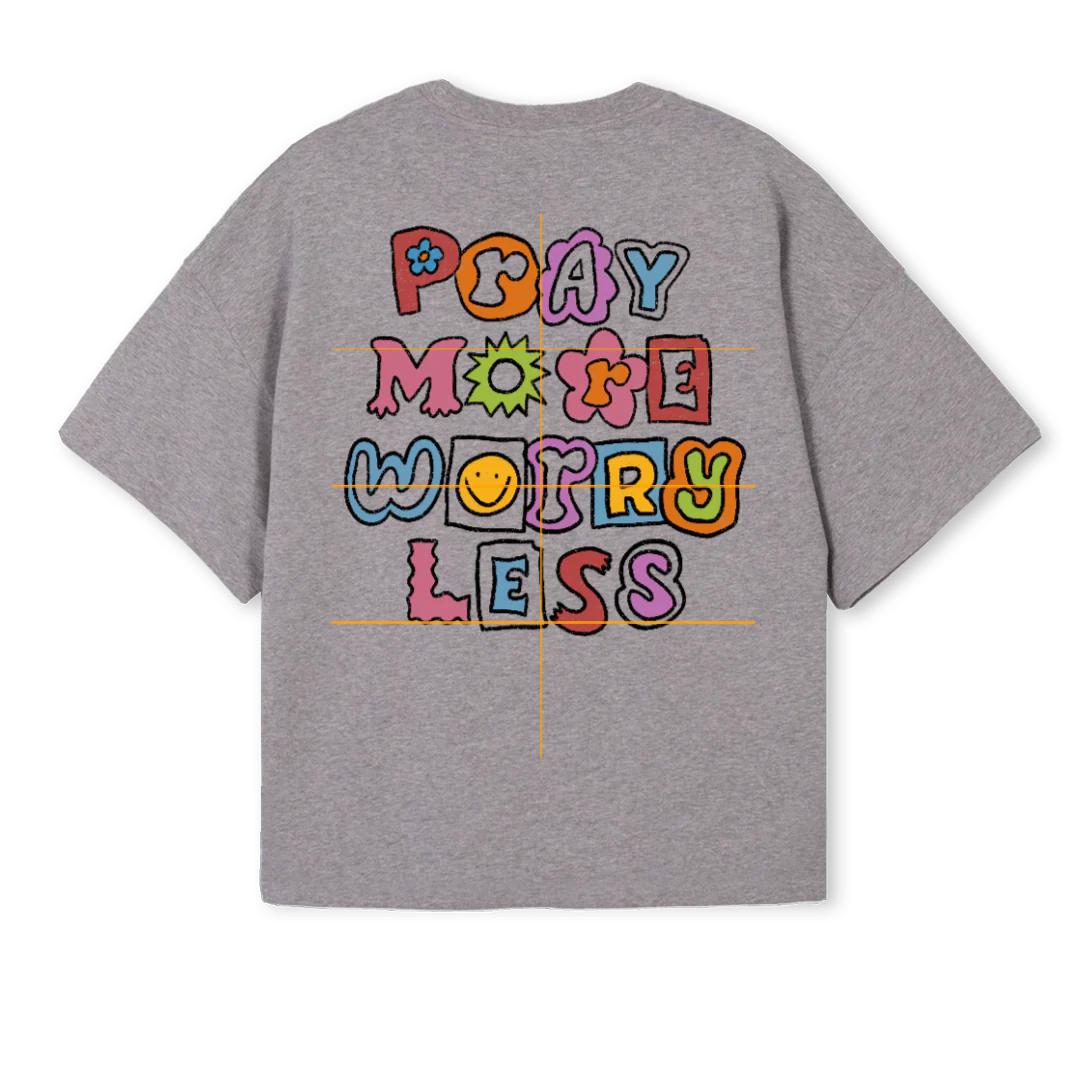 PATRIAPRAY Grey Marl Oversized Boxy Tee. - Image 2