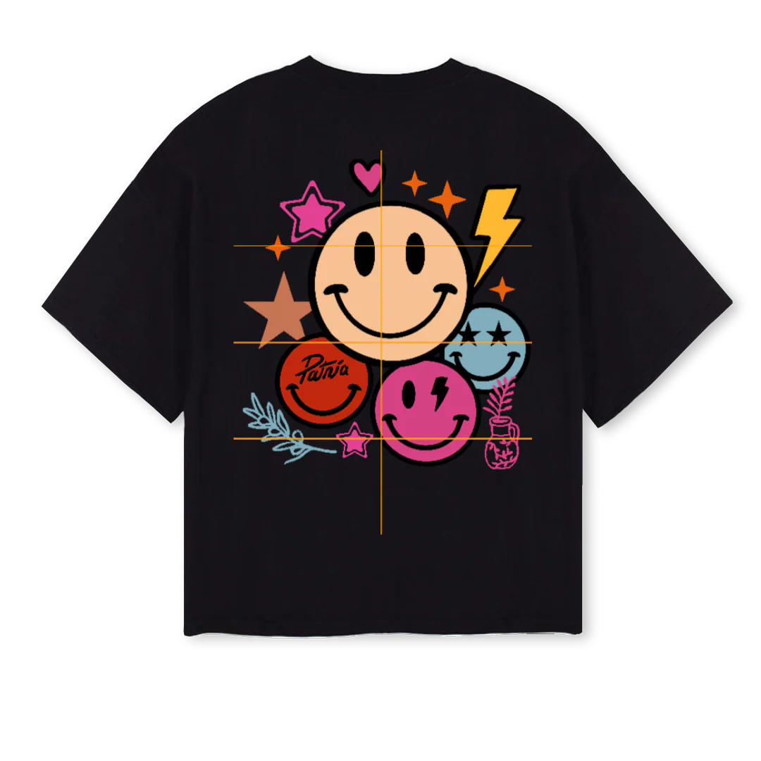 PATRIASMILEIFNAL Black Oversized Boxy Tee. - Image 2