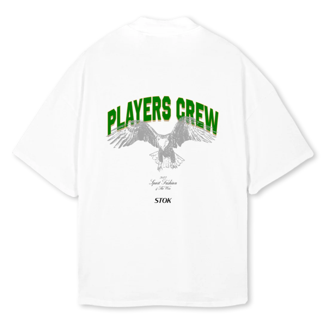 PCCFDOS White Oversized Mock Neck Tee. - Image 2