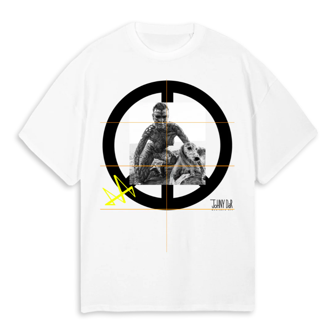 PEACEME White Oversized Tee.
