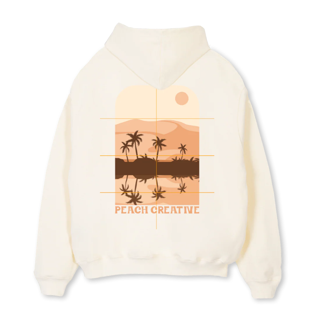 PEACH PLAM DUNE Cream Oversized Hoodie. - Image 2