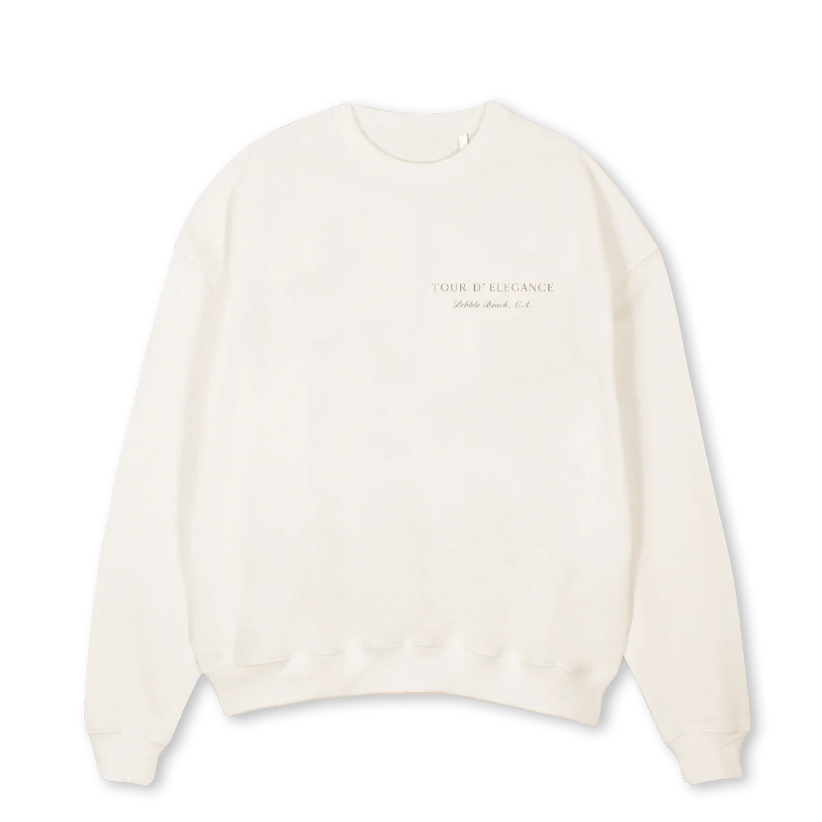 PEBBLEBEACH Vintage White Oversized Crewneck Sweater.