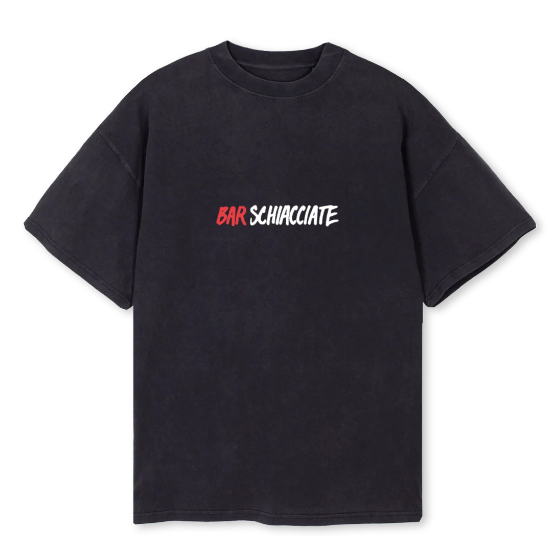 PEGPARNEVIKBARSCHIA Vintage Black Oversized Tee.
