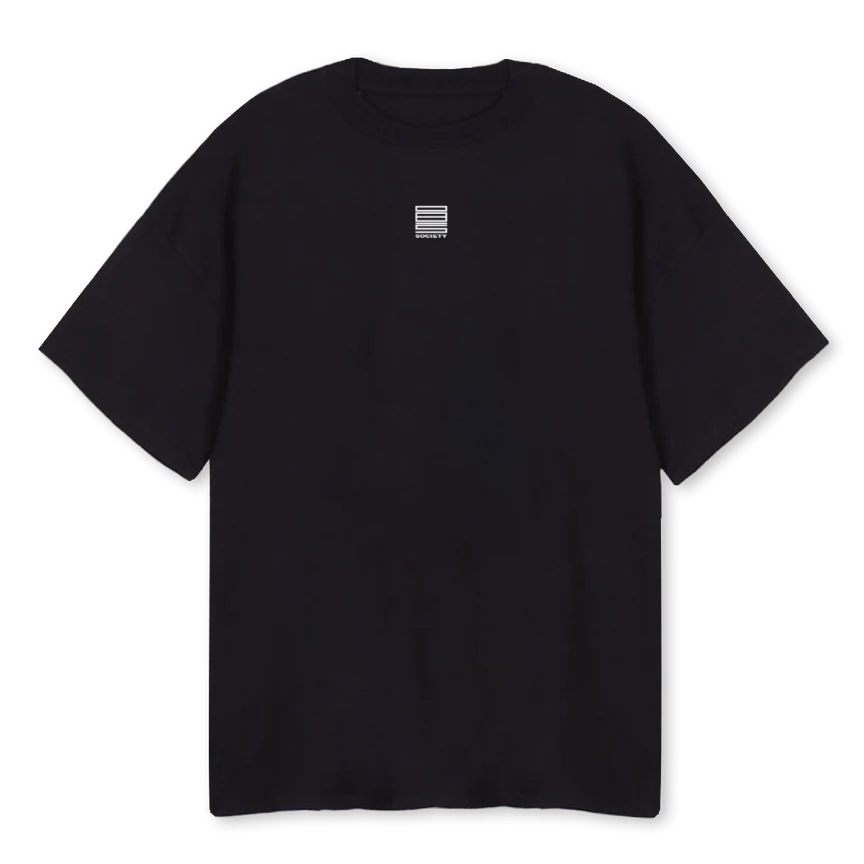 PENCIL Black Oversized Tee.