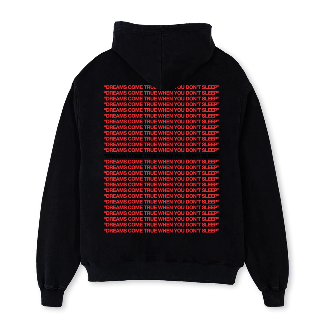 PERSON Black Oversized Hoodie. - Image 2