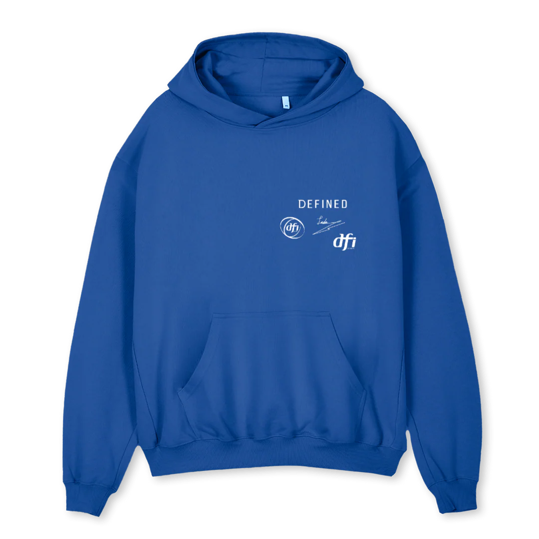 PERSPECTIVE  Cobalt Blue Oversized Hoodie.