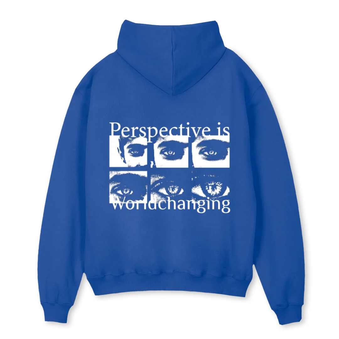 PERSPECTIVE Cobalt Blue Oversized Hoodie. - Image 2