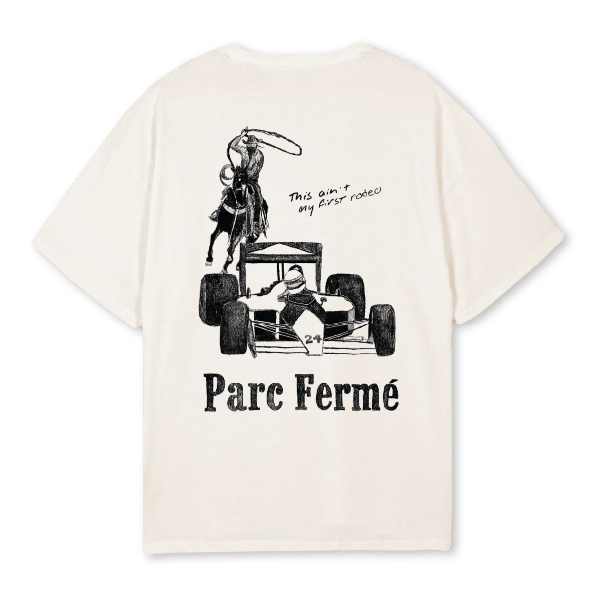 PFXCOWBOY Vintage White Oversized Tee. - Image 2