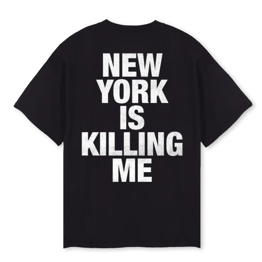 PGSUSNEWYORKOVERSIZE Black Oversized Tee. - Image 2