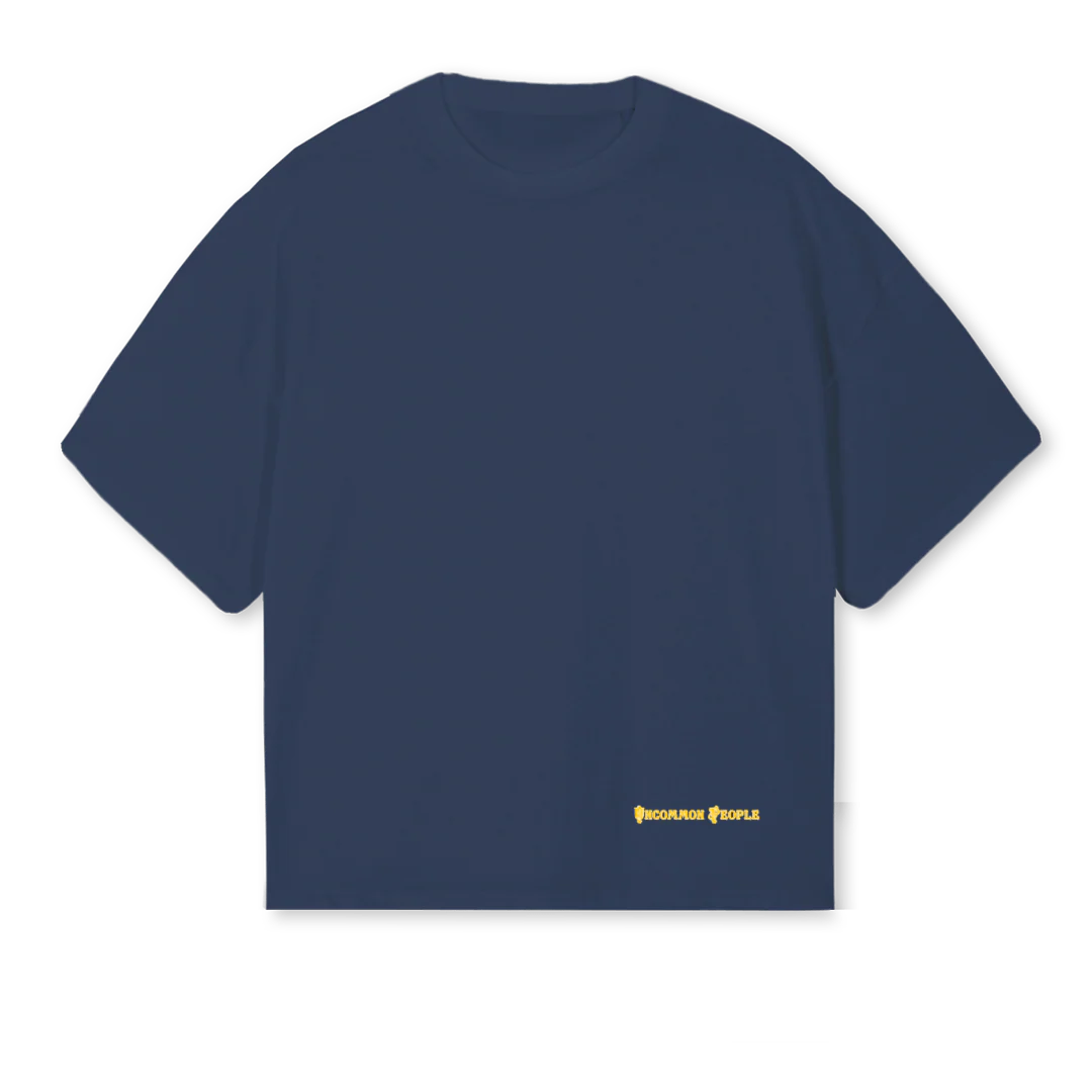 PHARMA_2 Navy Blue Oversized Boxy Tee.