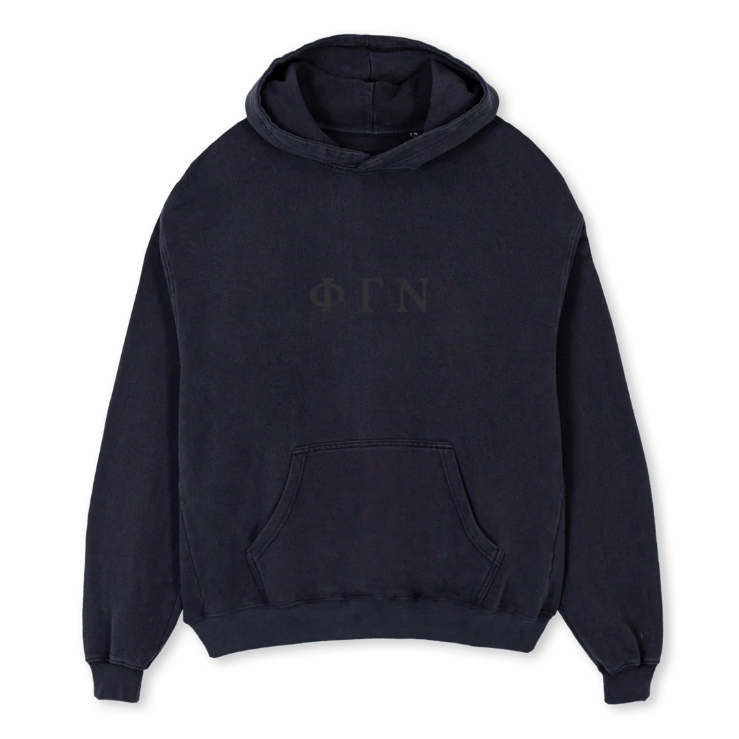 PHI Vintage Black Oversized Hoodie.