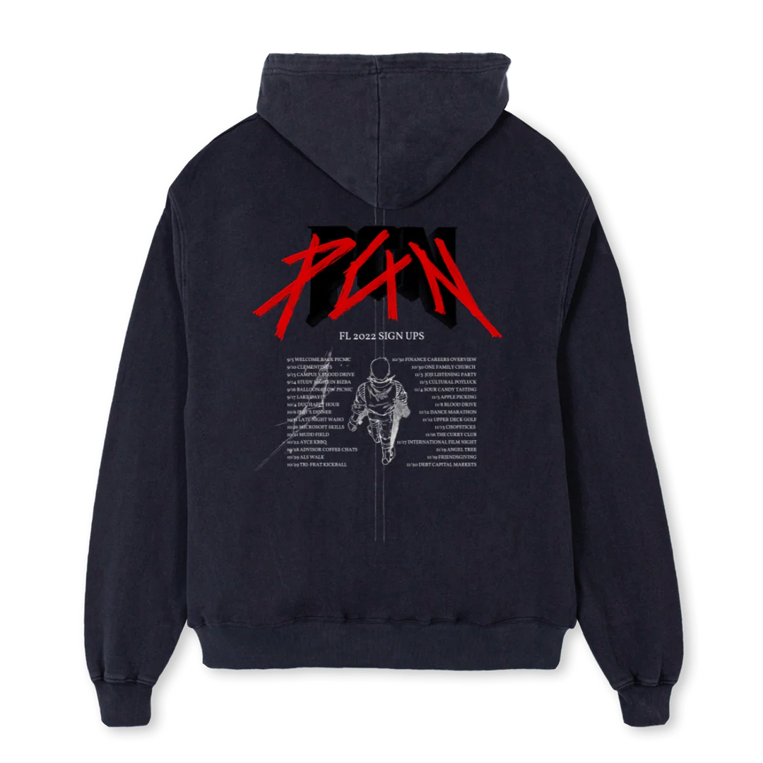 PHITHREE Vintage Black Oversized Hoodie. - Image 2