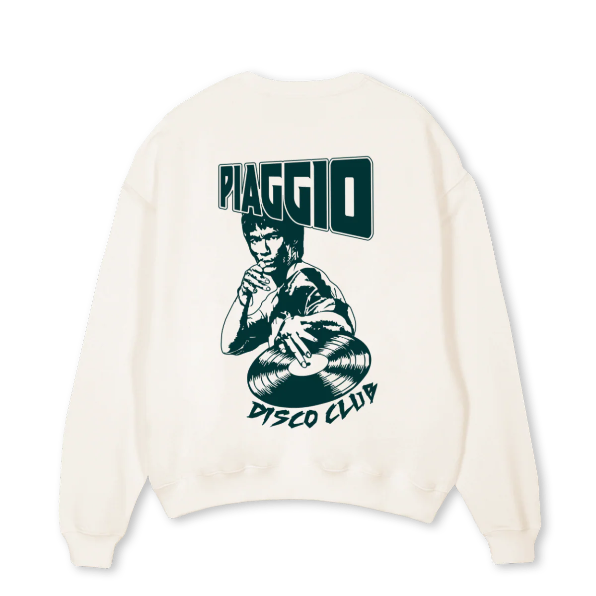 PIAGGIO KUNG FU Vintage White Oversized Crewneck Sweater. - Image 2