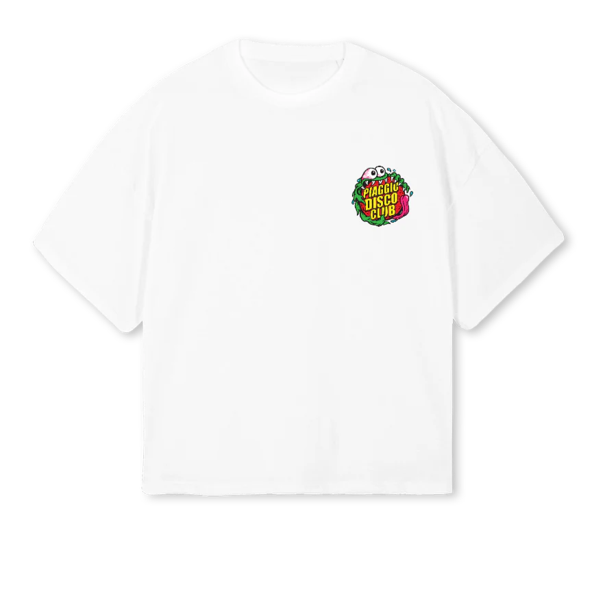 PIAGGIO SANTA CRUZ White Oversized Boxy Tee.