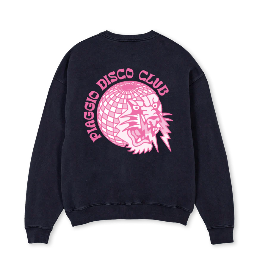 PIAGGIODISCOTIGER Vintage Black Oversized Crewneck Sweater. - Image 2