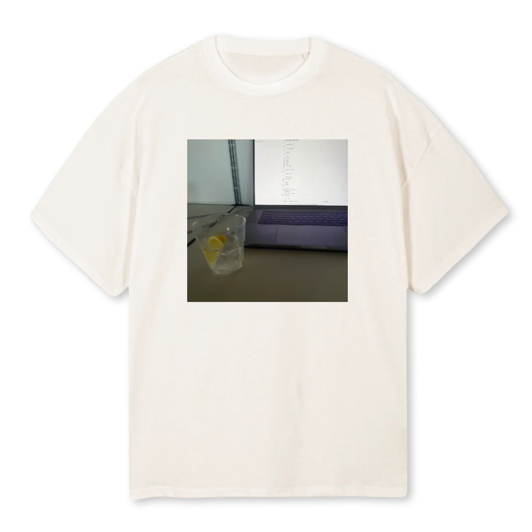 PICSWEIRD Vintage White Oversized Tee.
