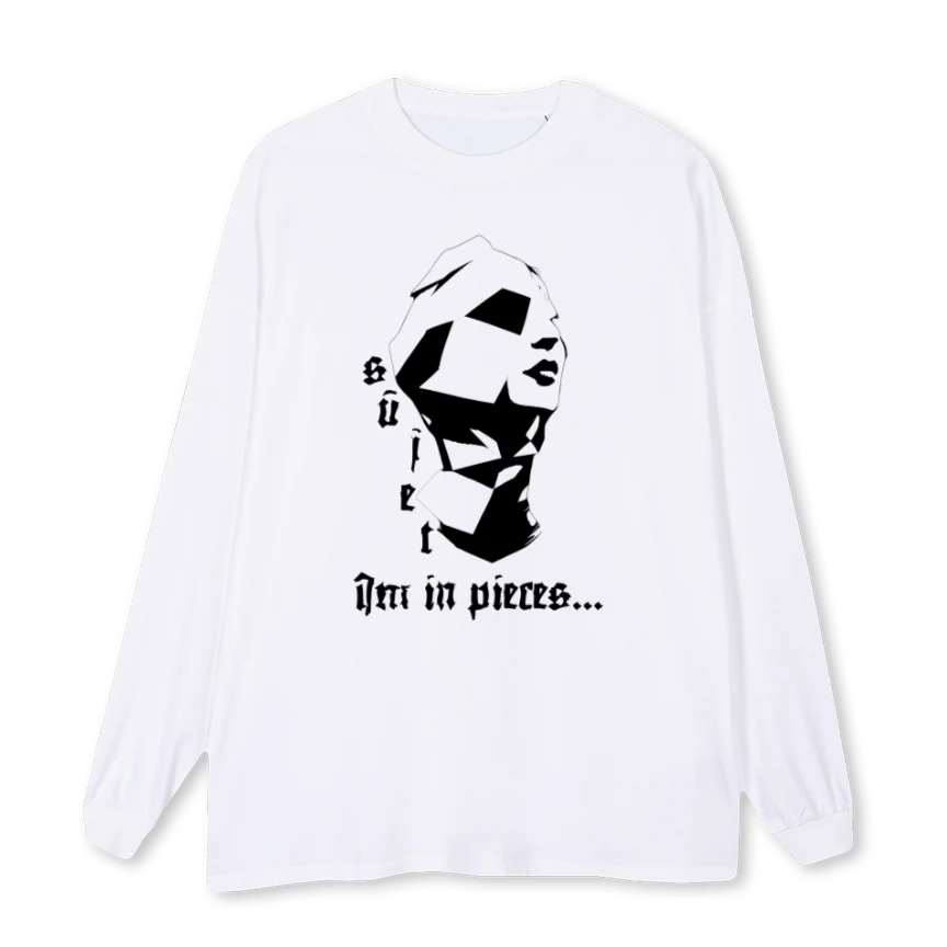 PIECESLS White Oversized LS Tee.