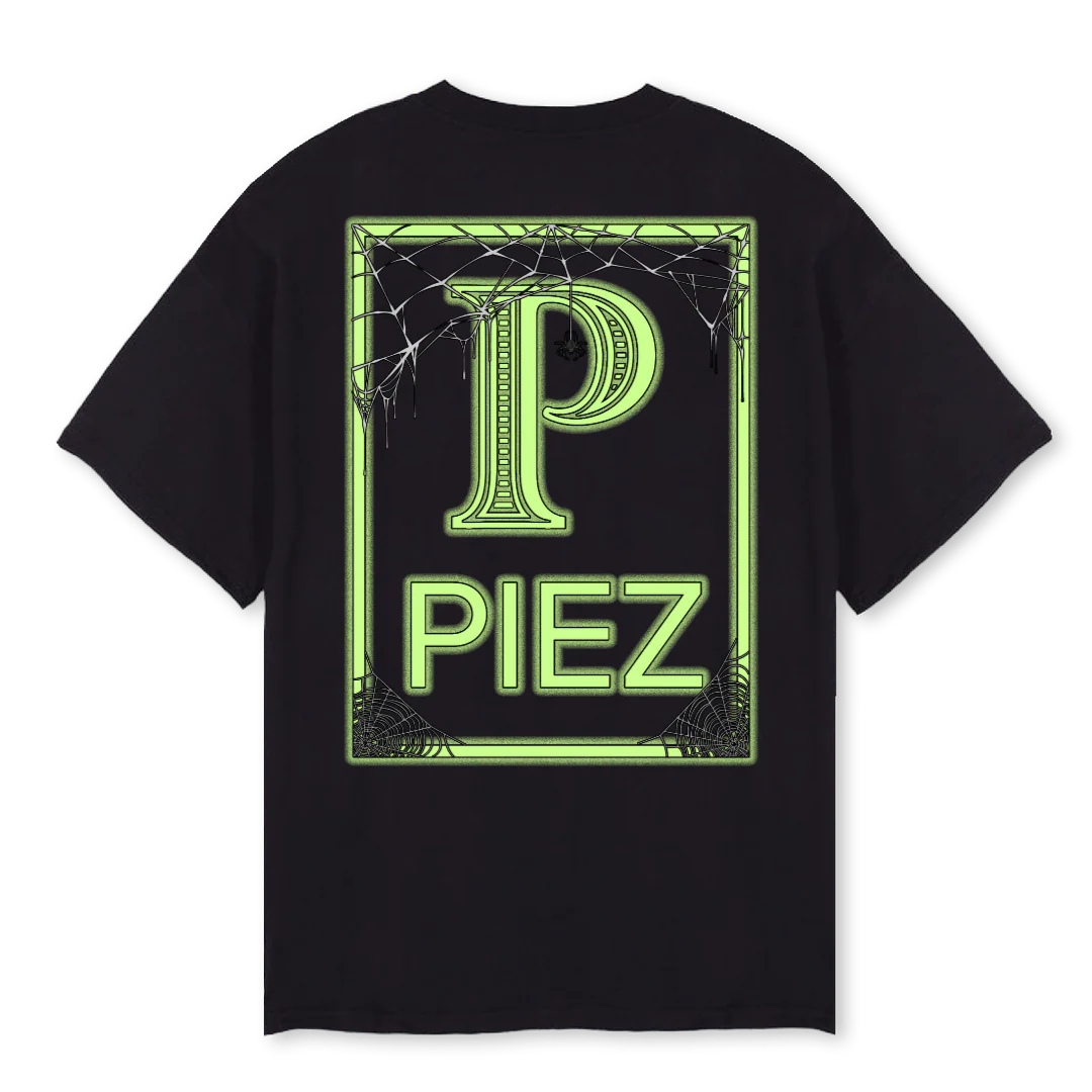 PIEZ HALLOWEEN GREEN Black Oversized Tee. - Image 2