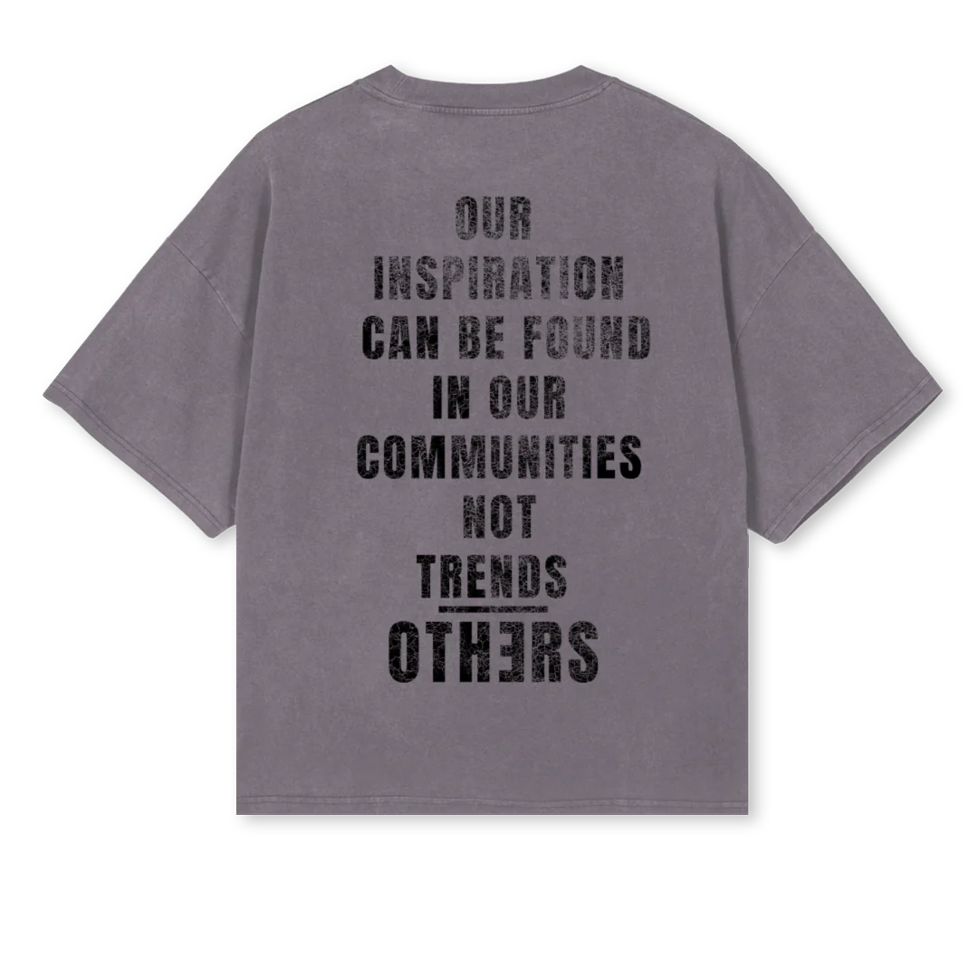 PIG BRAIDS Pigment Grey Oversized Boxy Tee. - Image 2