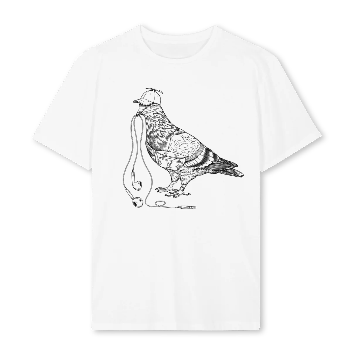 PIGEON White Regular Tee.