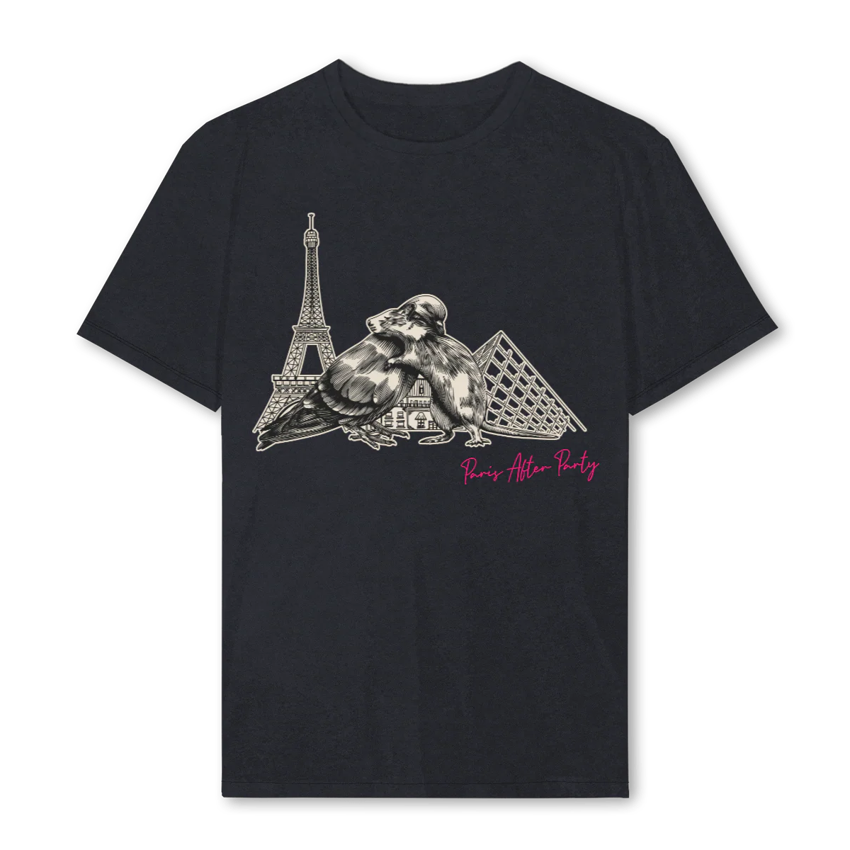 PIGEONNRAT Vintage Black Regular Tee.