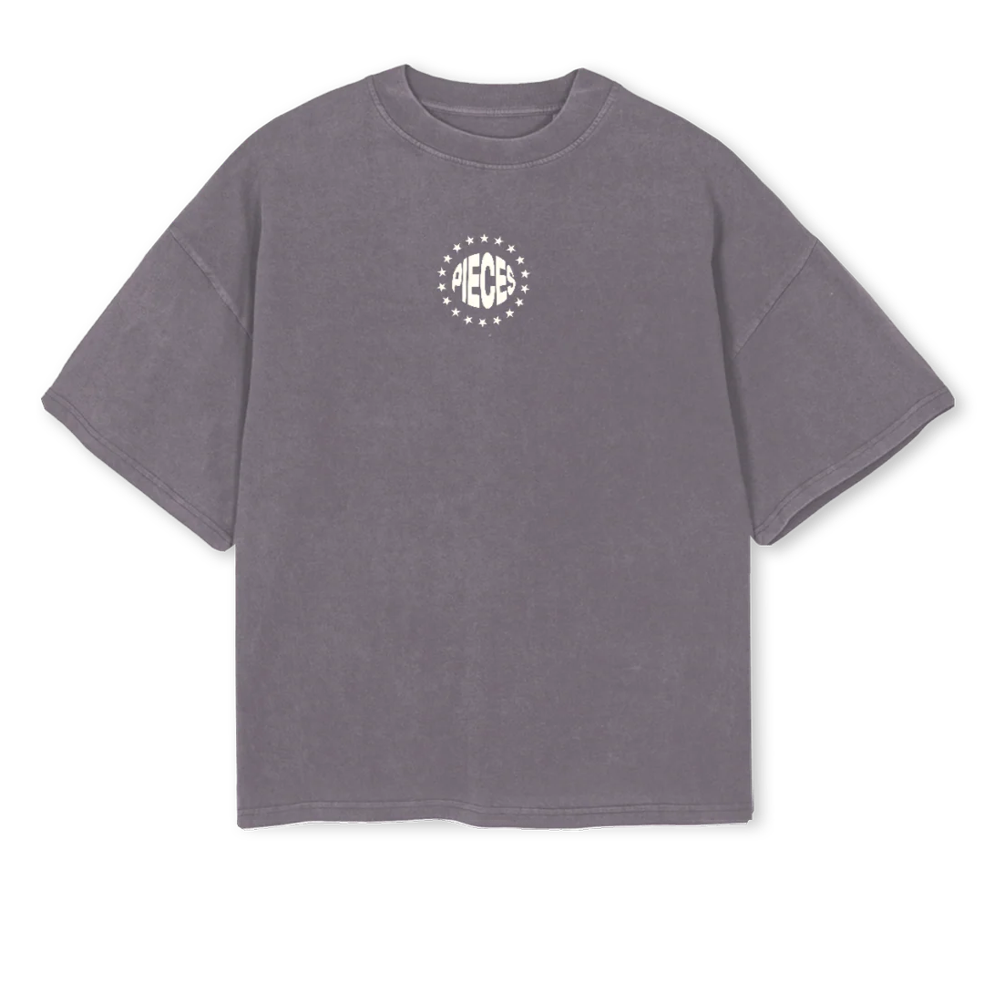 PIGGREYTOPOFFWHITE Pigment Grey Oversized Boxy Tee.