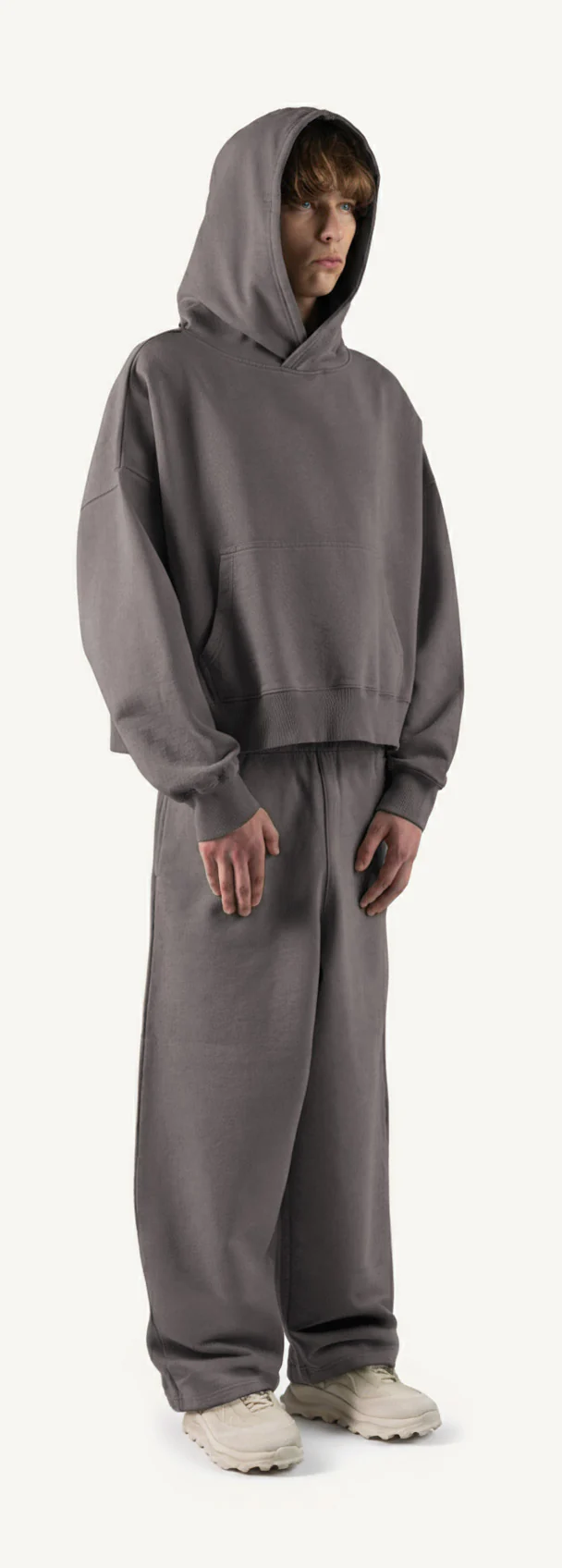 Pigment Grey Oversized Boxy Hoodie. - Image 3
